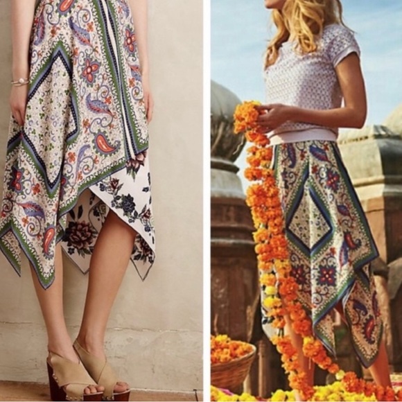 Dresses & Skirts - Maeve Anthropologie Skirt — Paisley— Handkerchief Hem